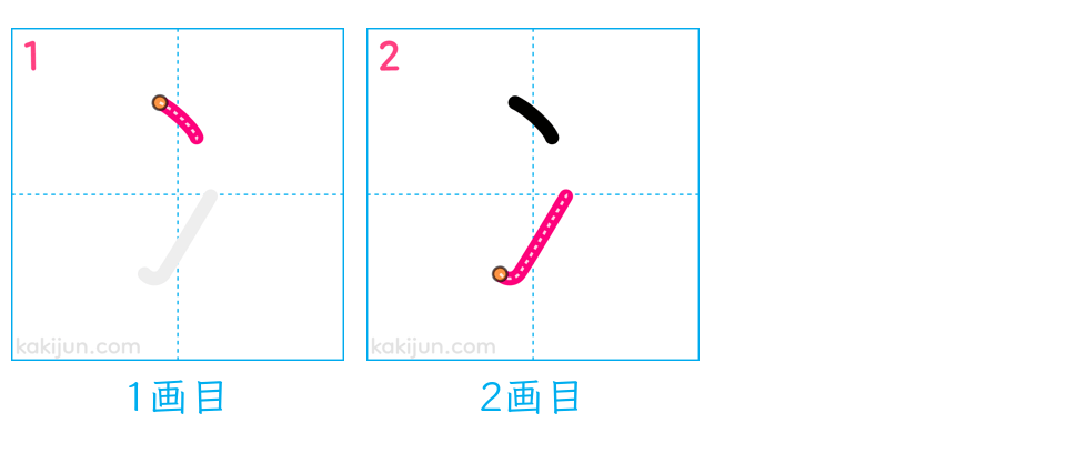 「冫」の書き順（画数）