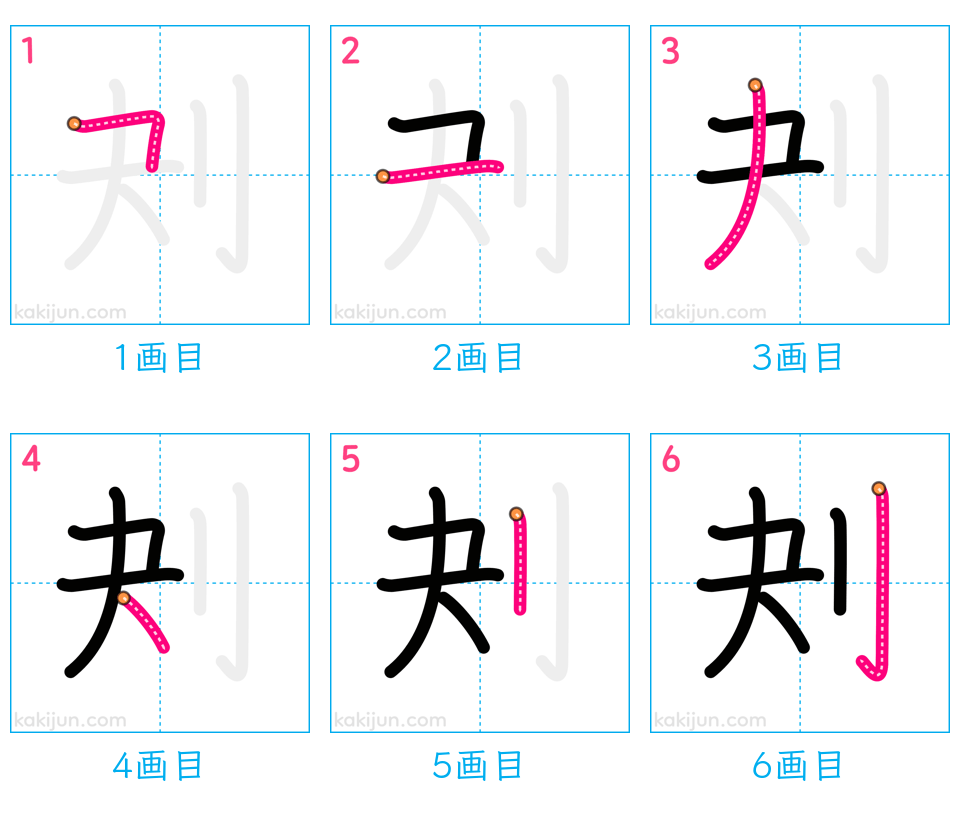 「刔」の書き順（画数）