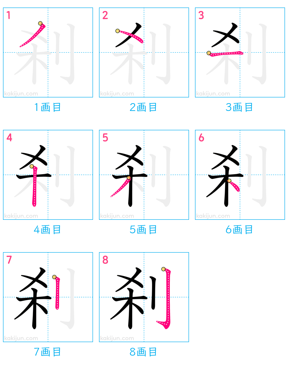 「刹」の書き順（画数）