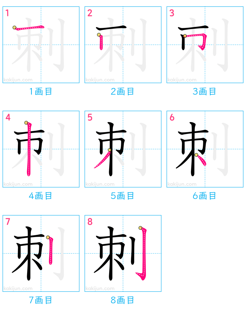 「刺」の書き順（画数）