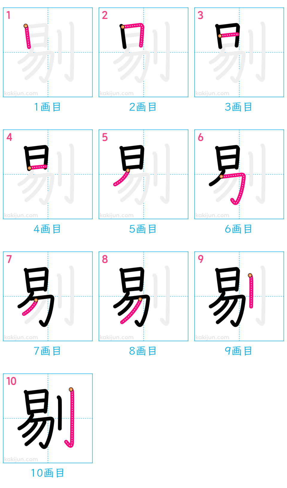 「剔」の書き順（画数）