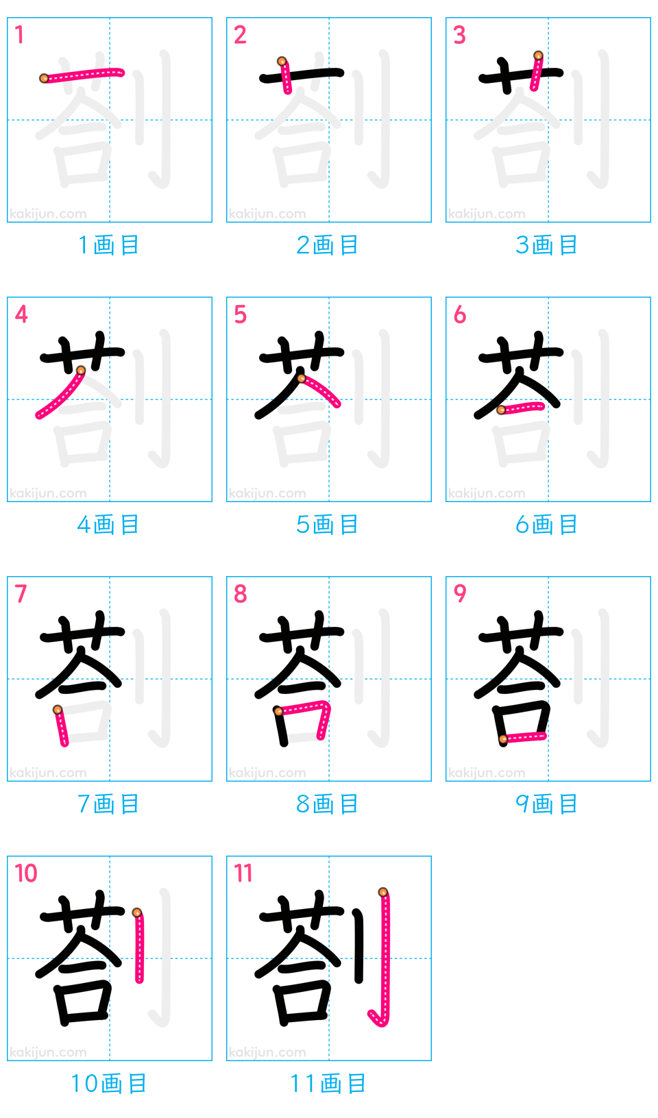 「剳」の書き順（画数）