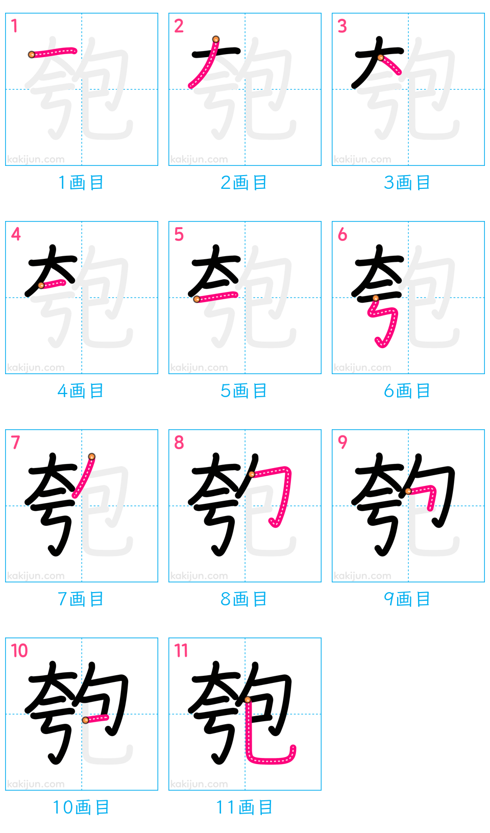 「匏」の書き順（画数）