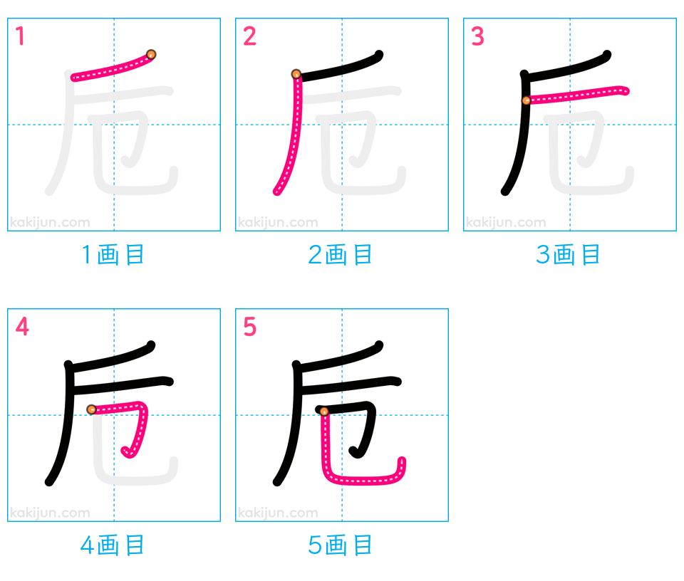 「卮」の書き順（画数）