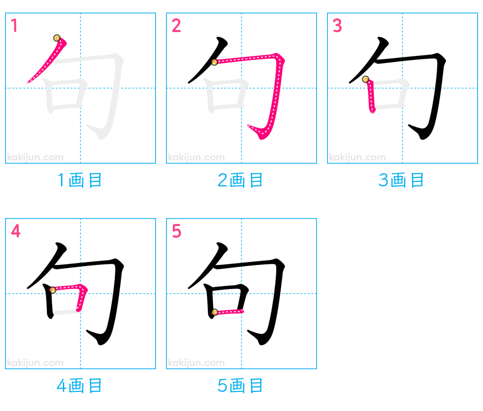 「句」の書き順（画数）