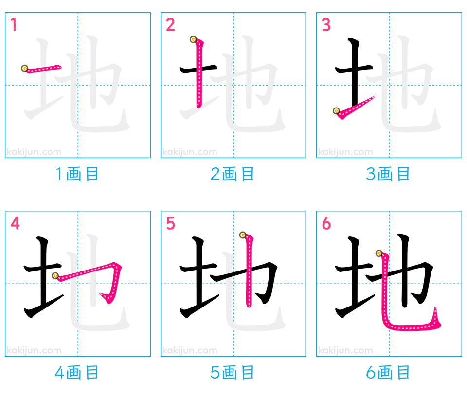 「地」の書き順（画数）