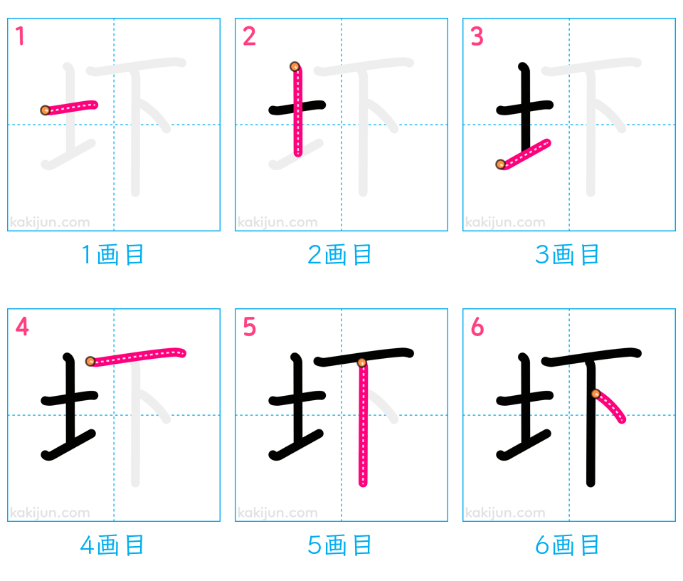 「圷」の書き順（画数）