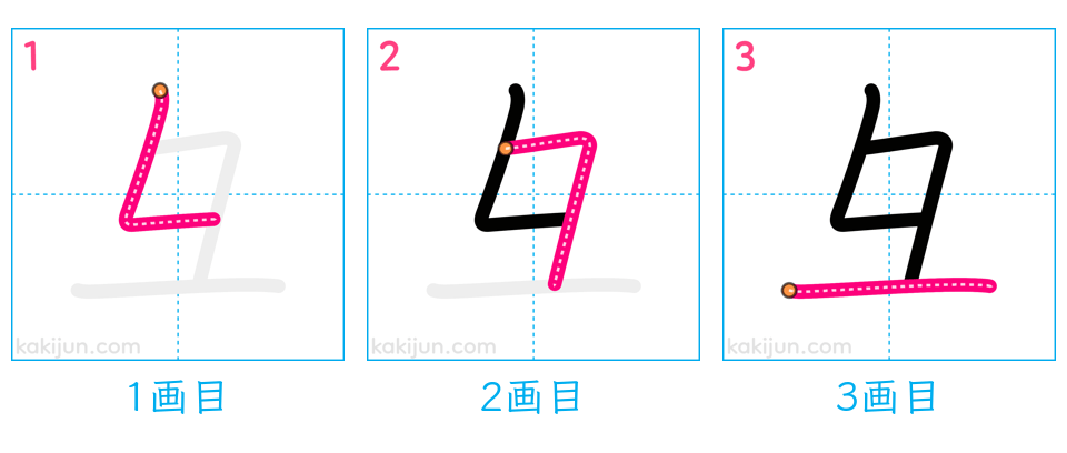 「彑」の書き順（画数）