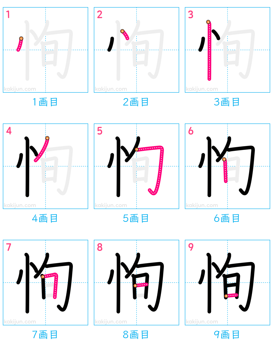 「恂」の書き順（画数）