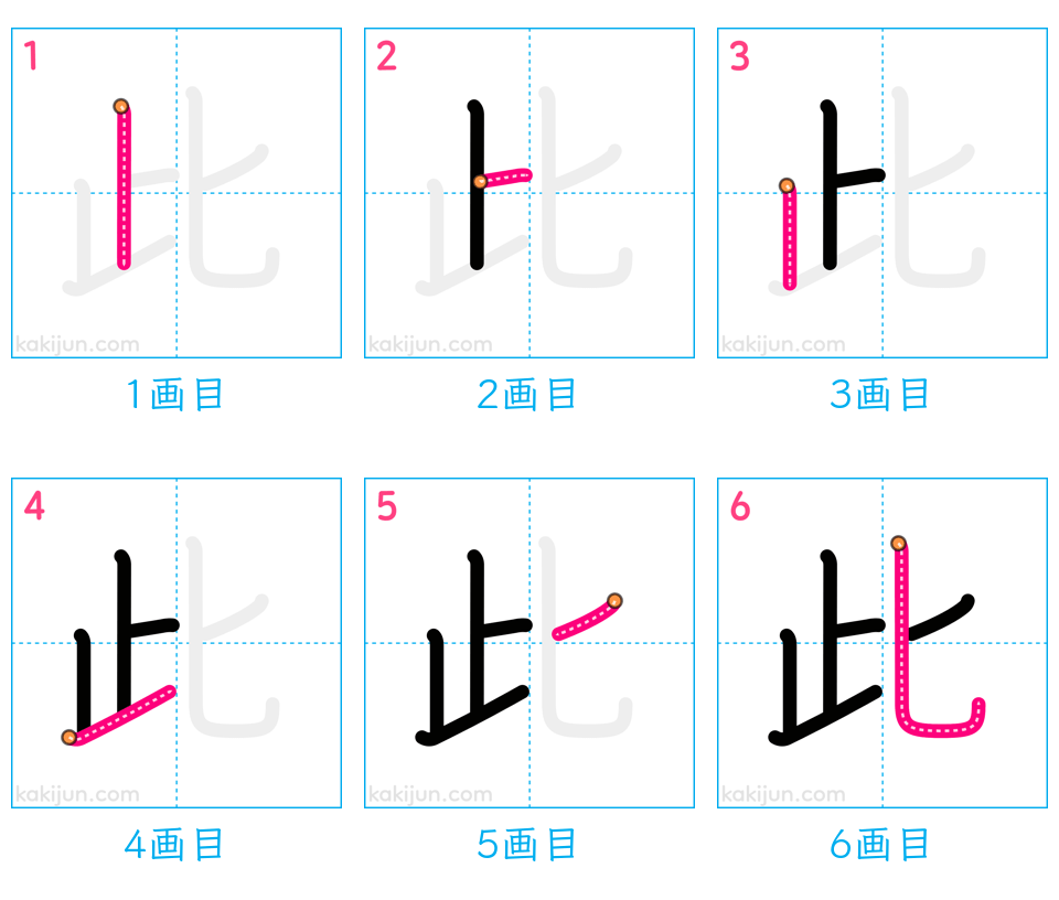 「此」の書き順（画数）