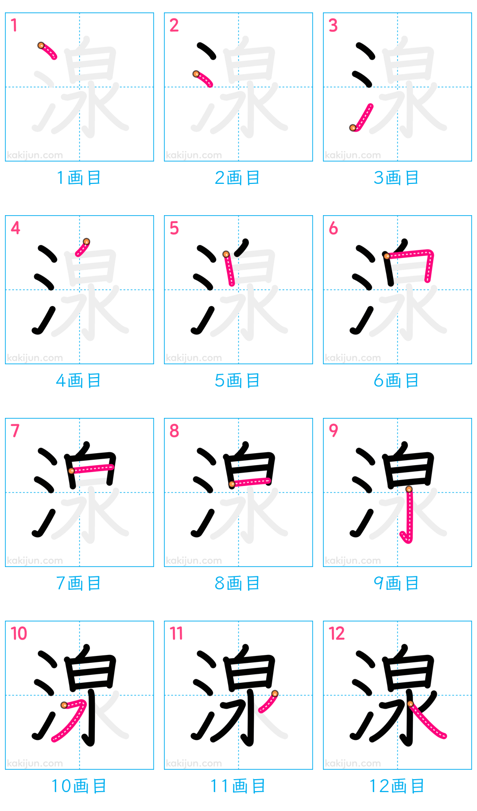 「湶」の書き順（画数）