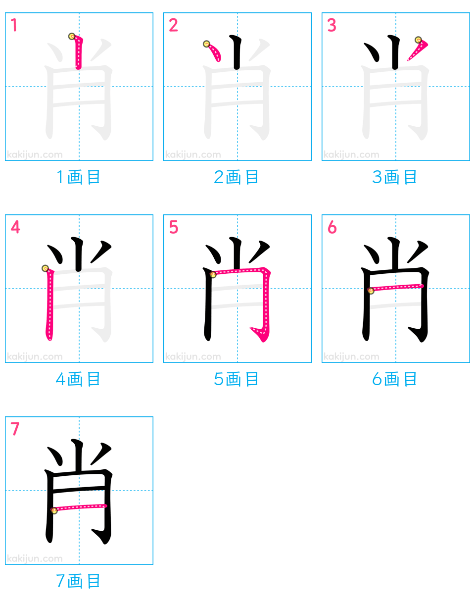 「肖」の書き順（画数）