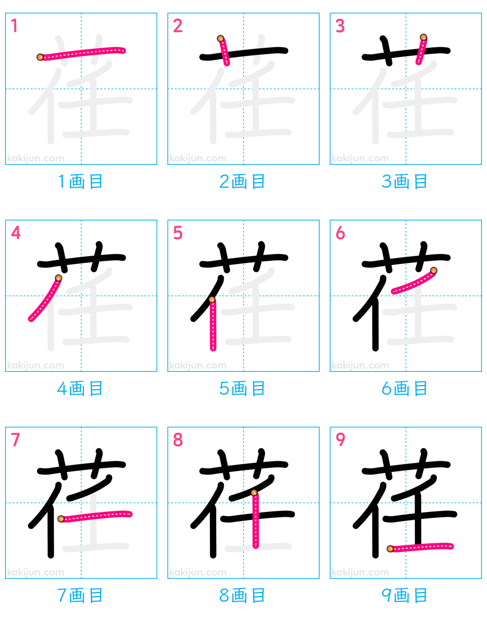 「荏」の書き順（画数）