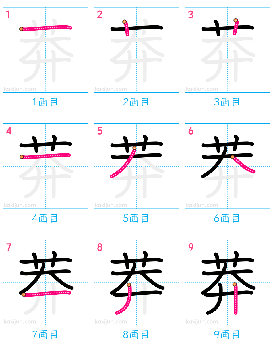 「莽」の書き順（画数）