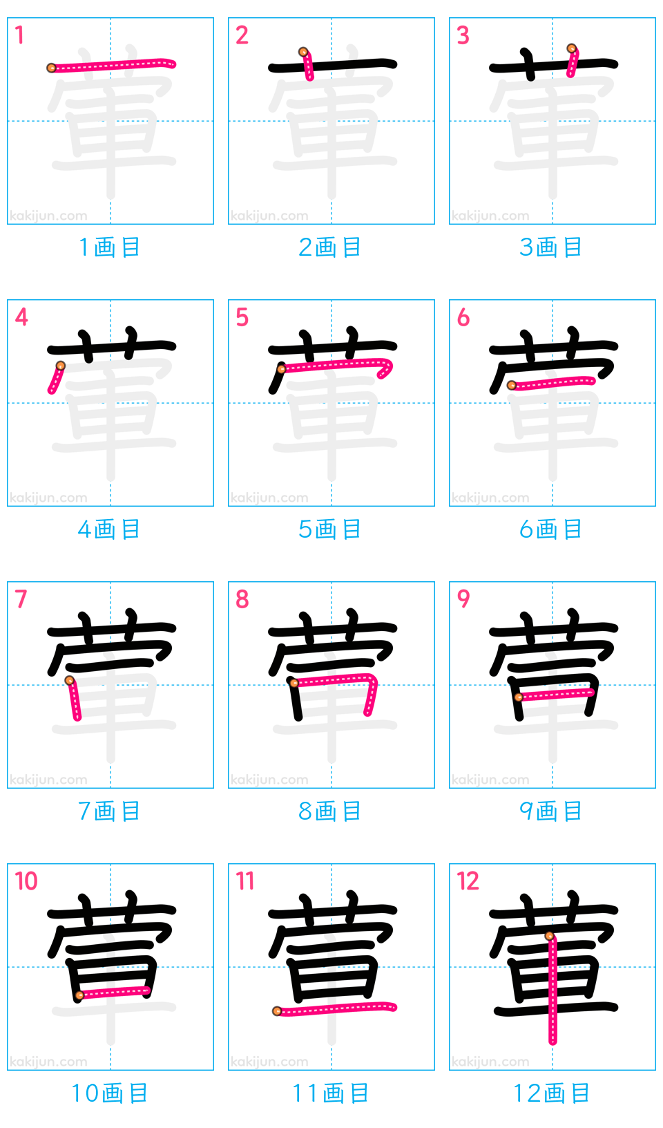 「葷」の書き順（画数）