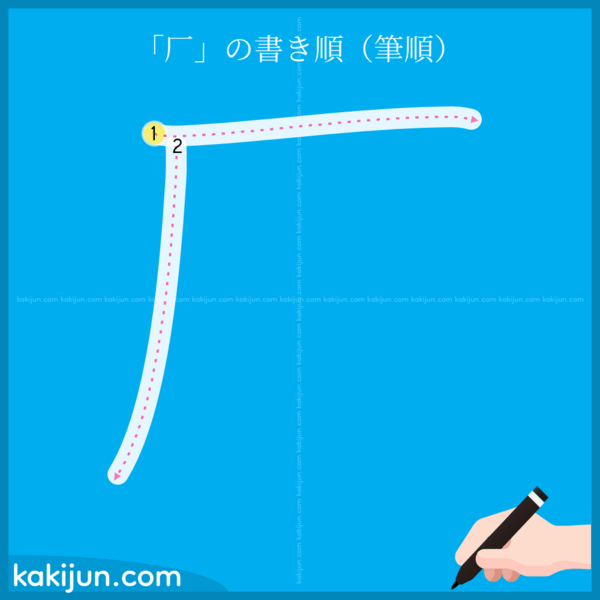 「厂」の書き順