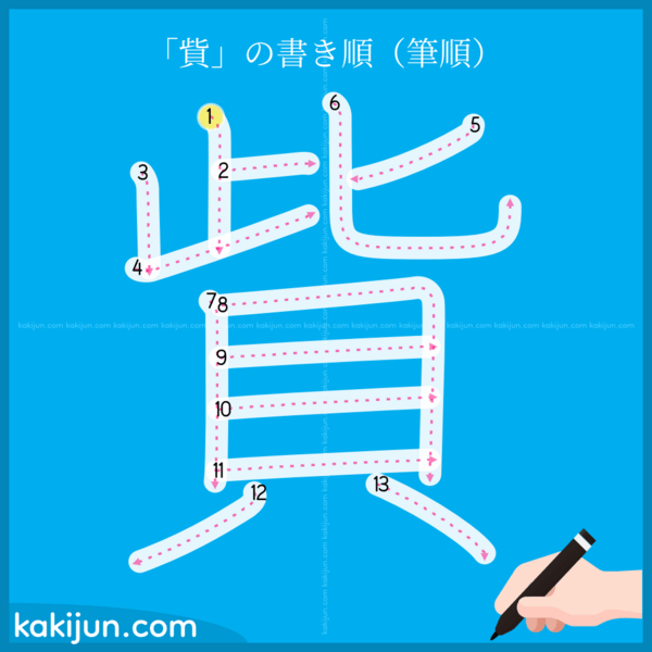 「貲」の書き順