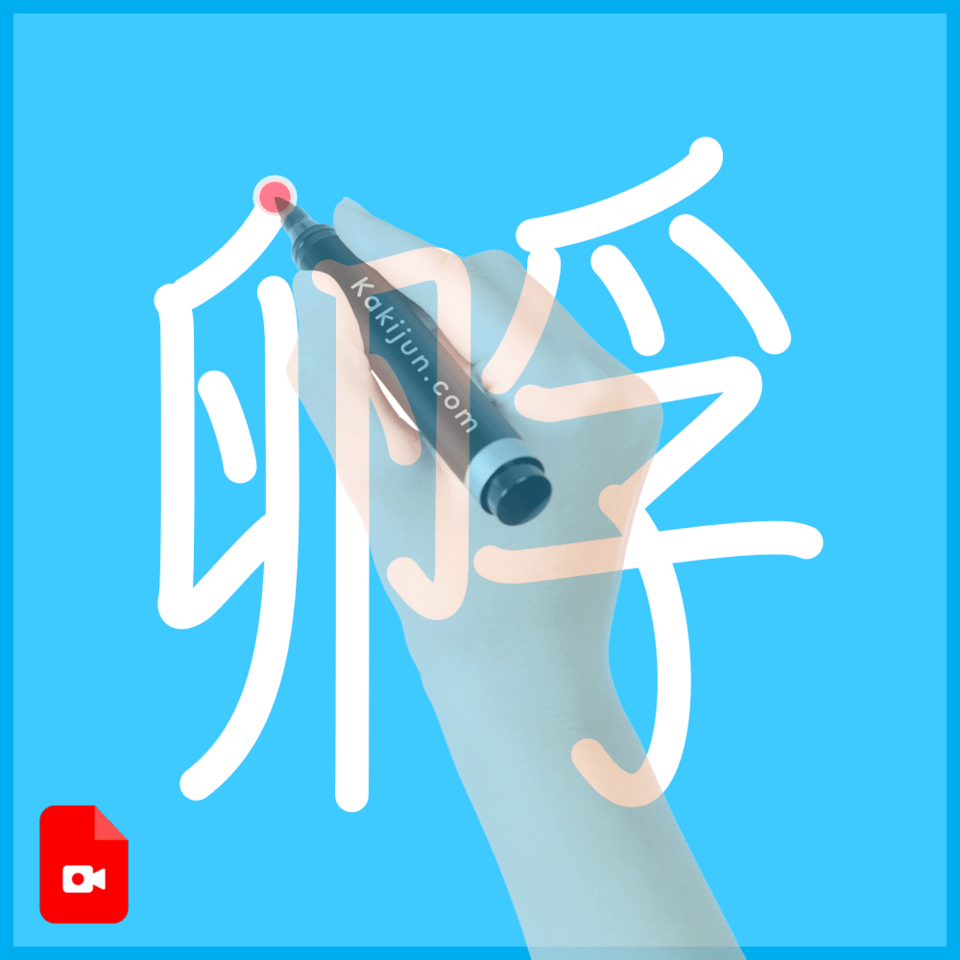 「孵」の書き方