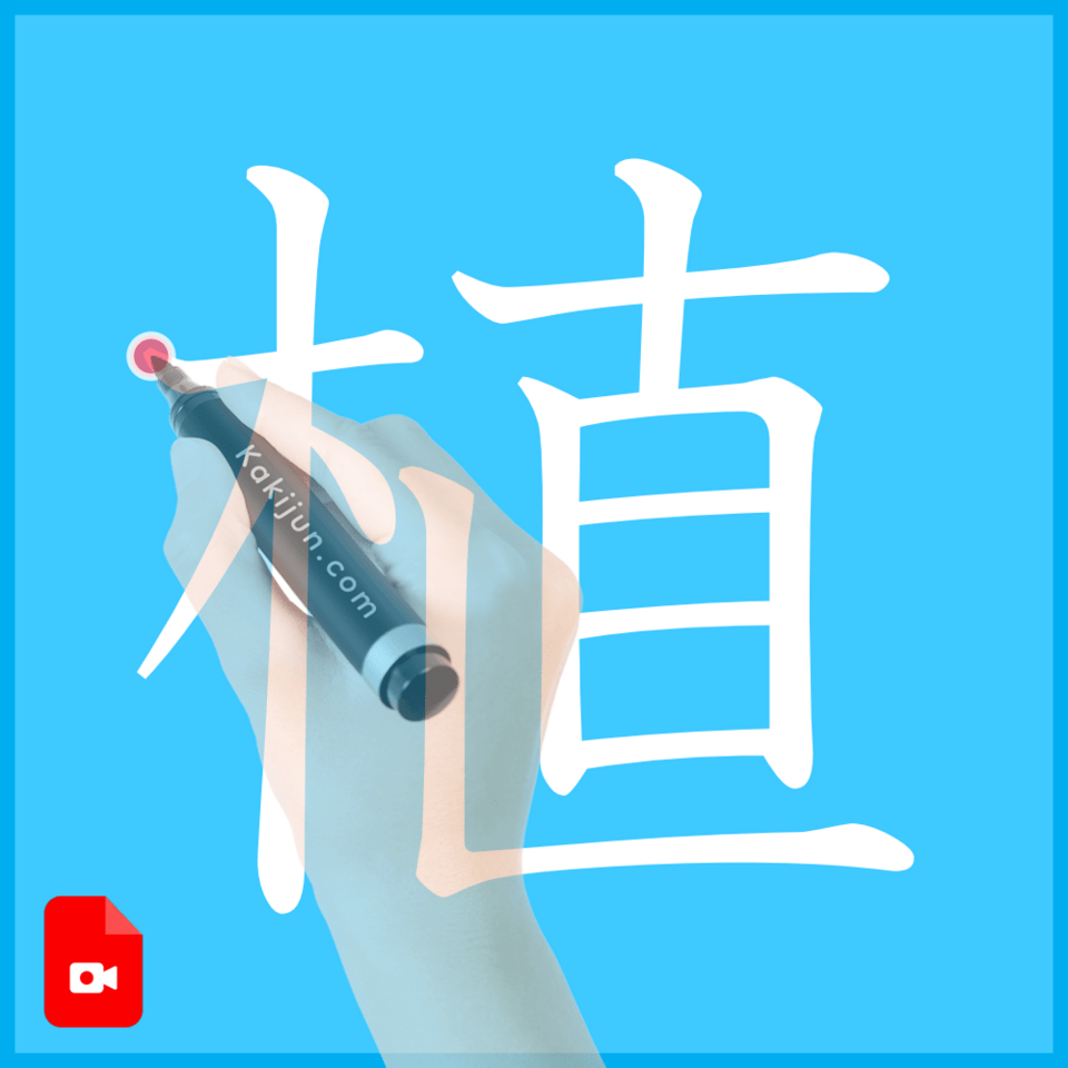 「植」の書き方
