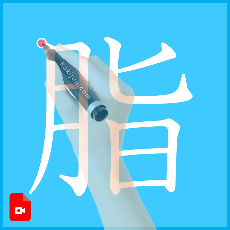 「脂」の書き方