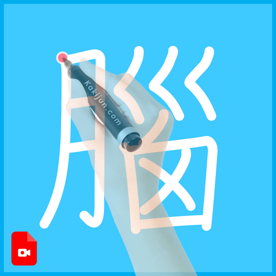 「腦」の書き順