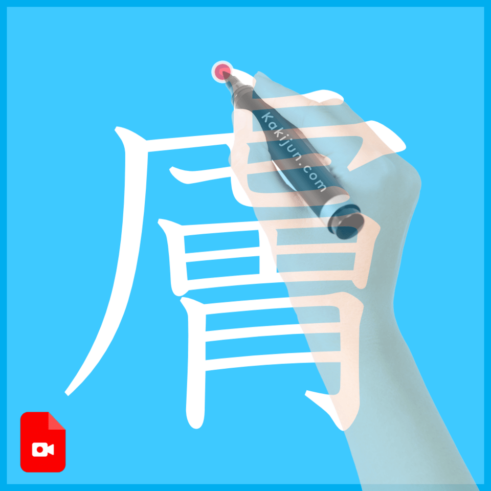 「膚」の書き方