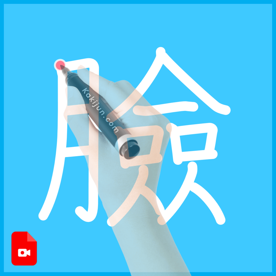 「臉」の書き順