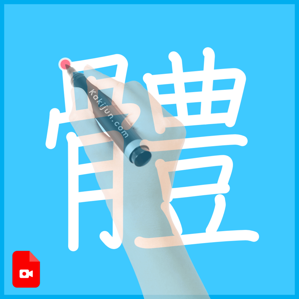 「體」の書き順