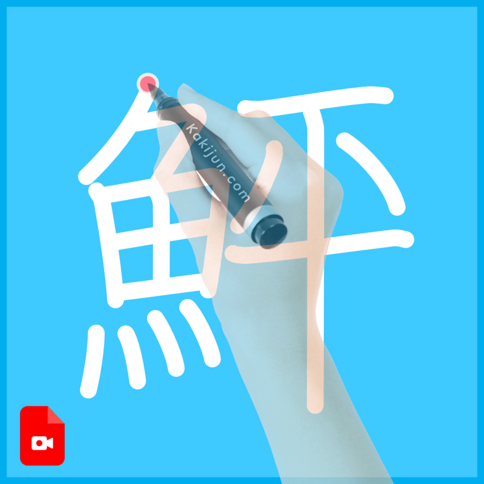 「鮃」の書き順