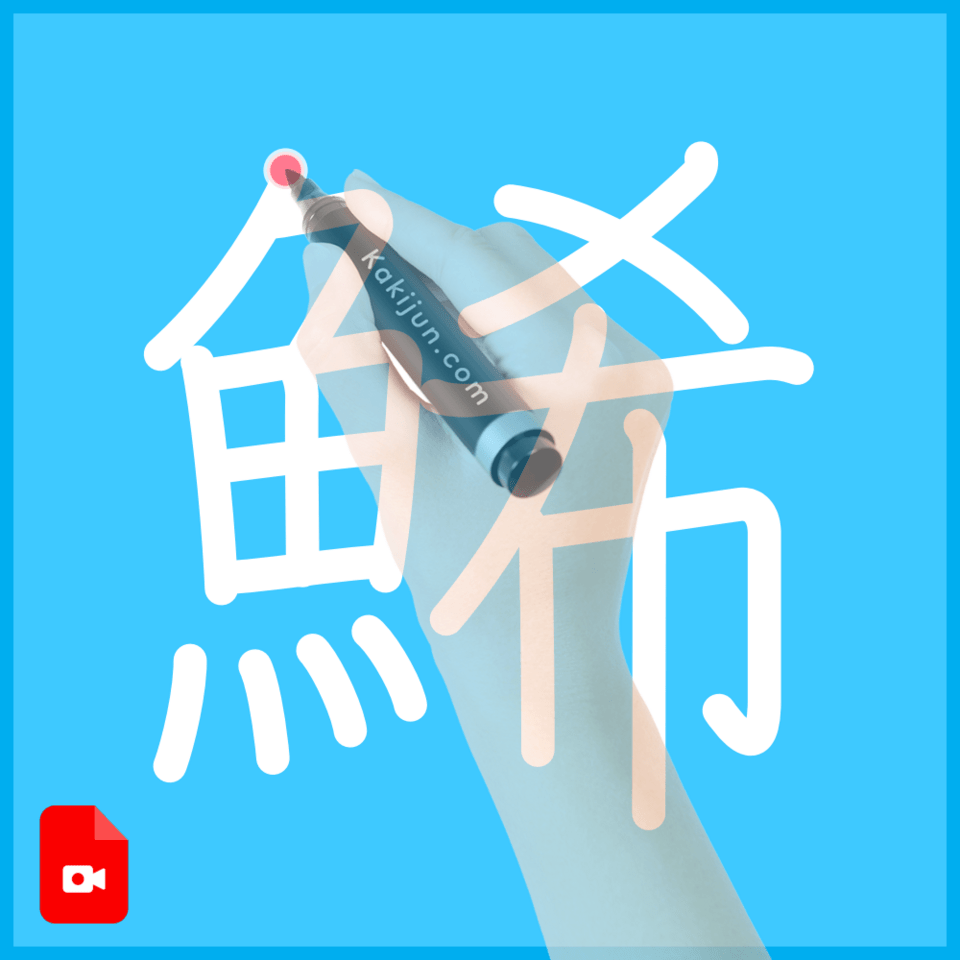 「鯑」の書き順