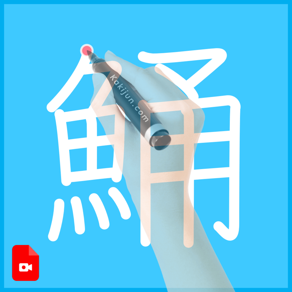 「鯒」の書き順