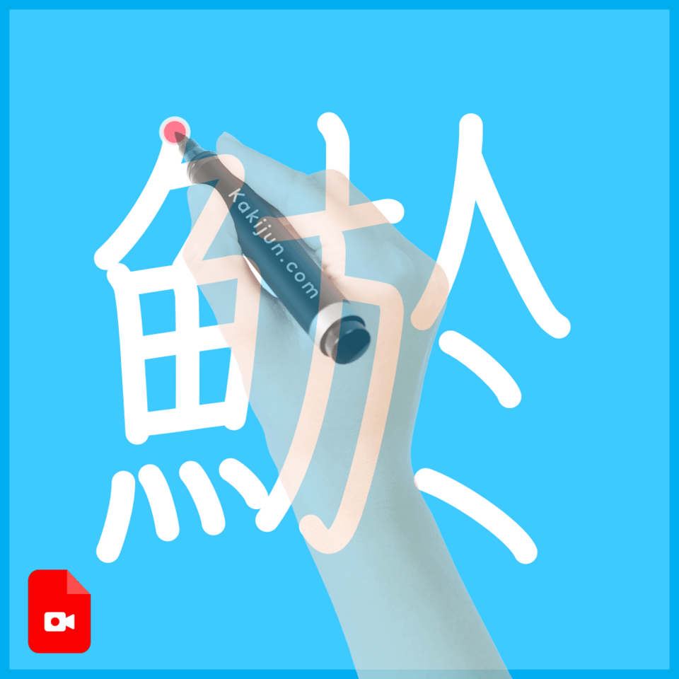 「鯲」の書き順